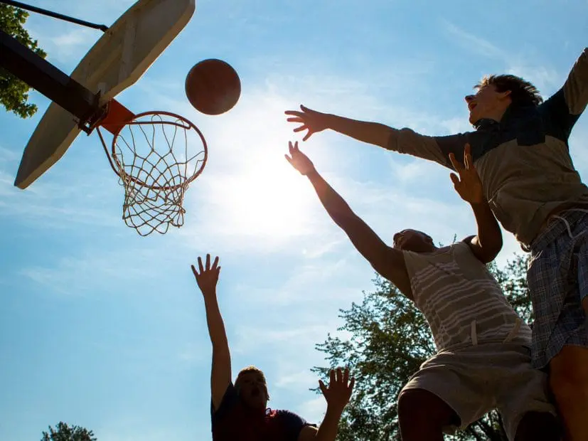 boys playing basketball