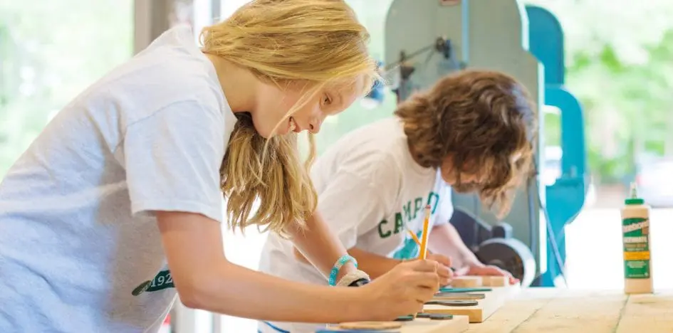 girl campers painting