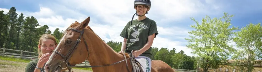 summer camper on horse