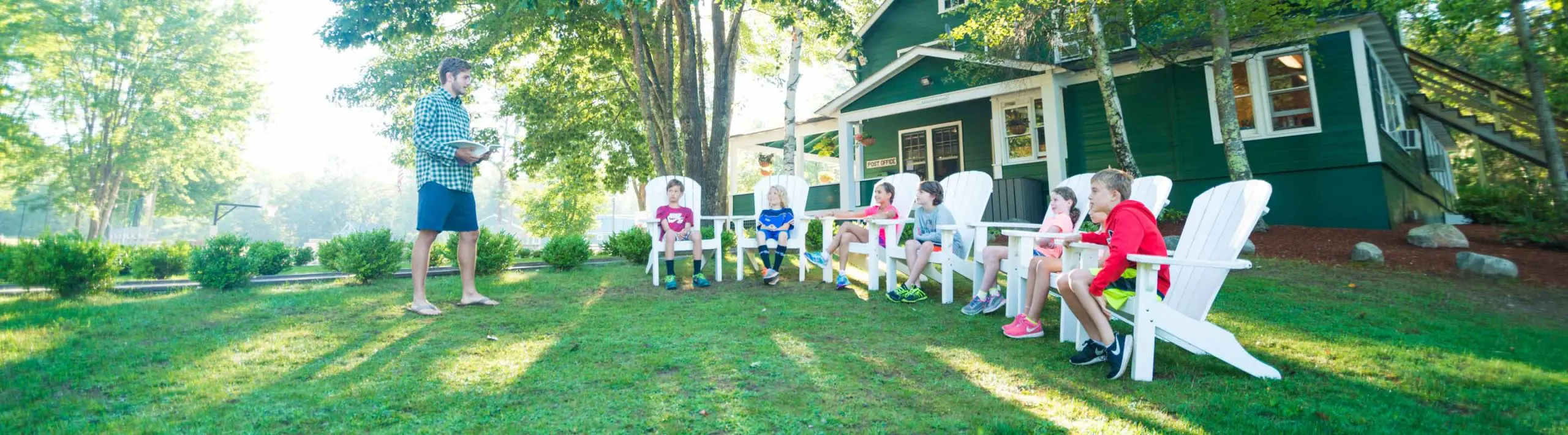 reading group at summer camp