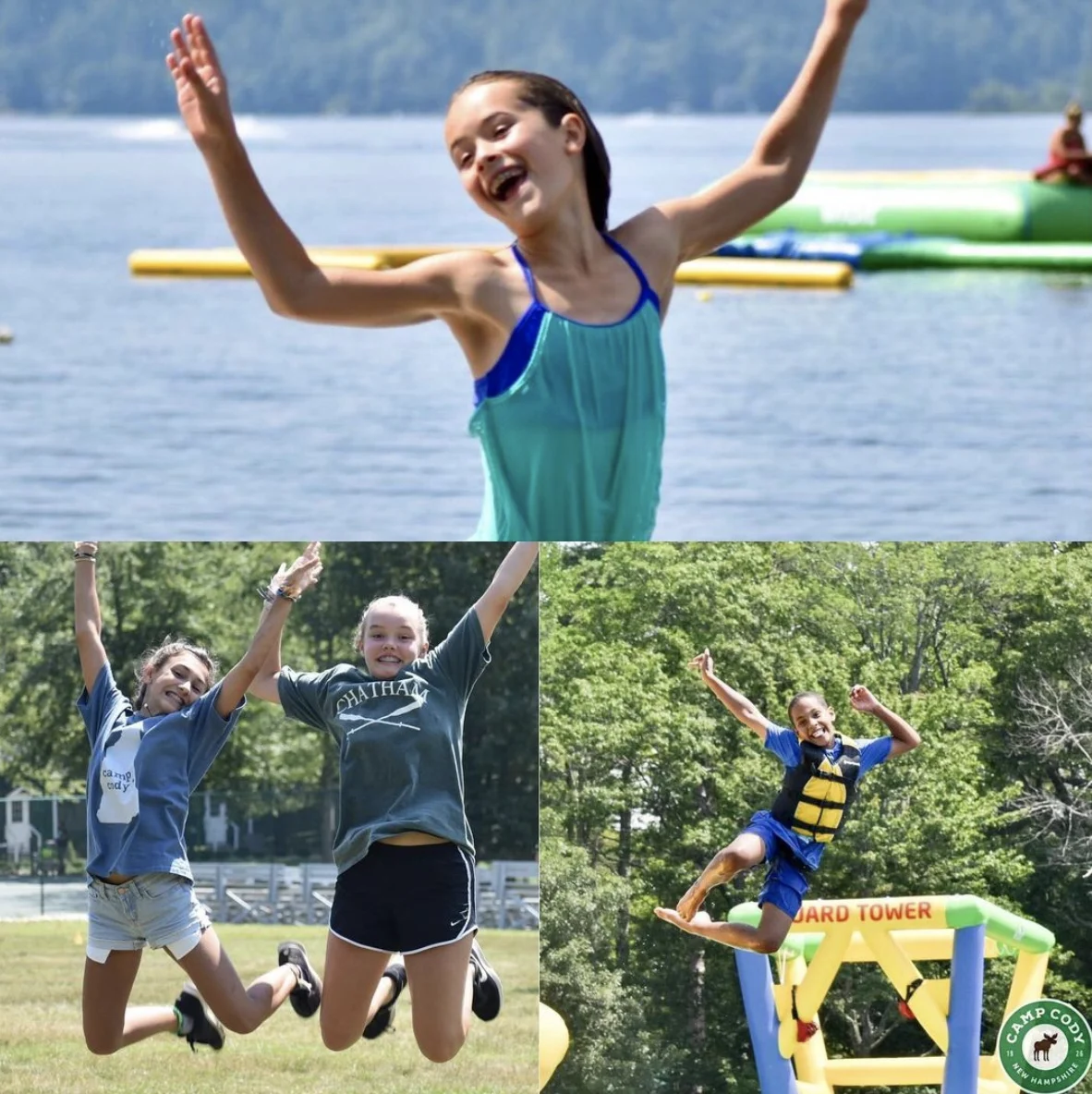 kids excited at camp