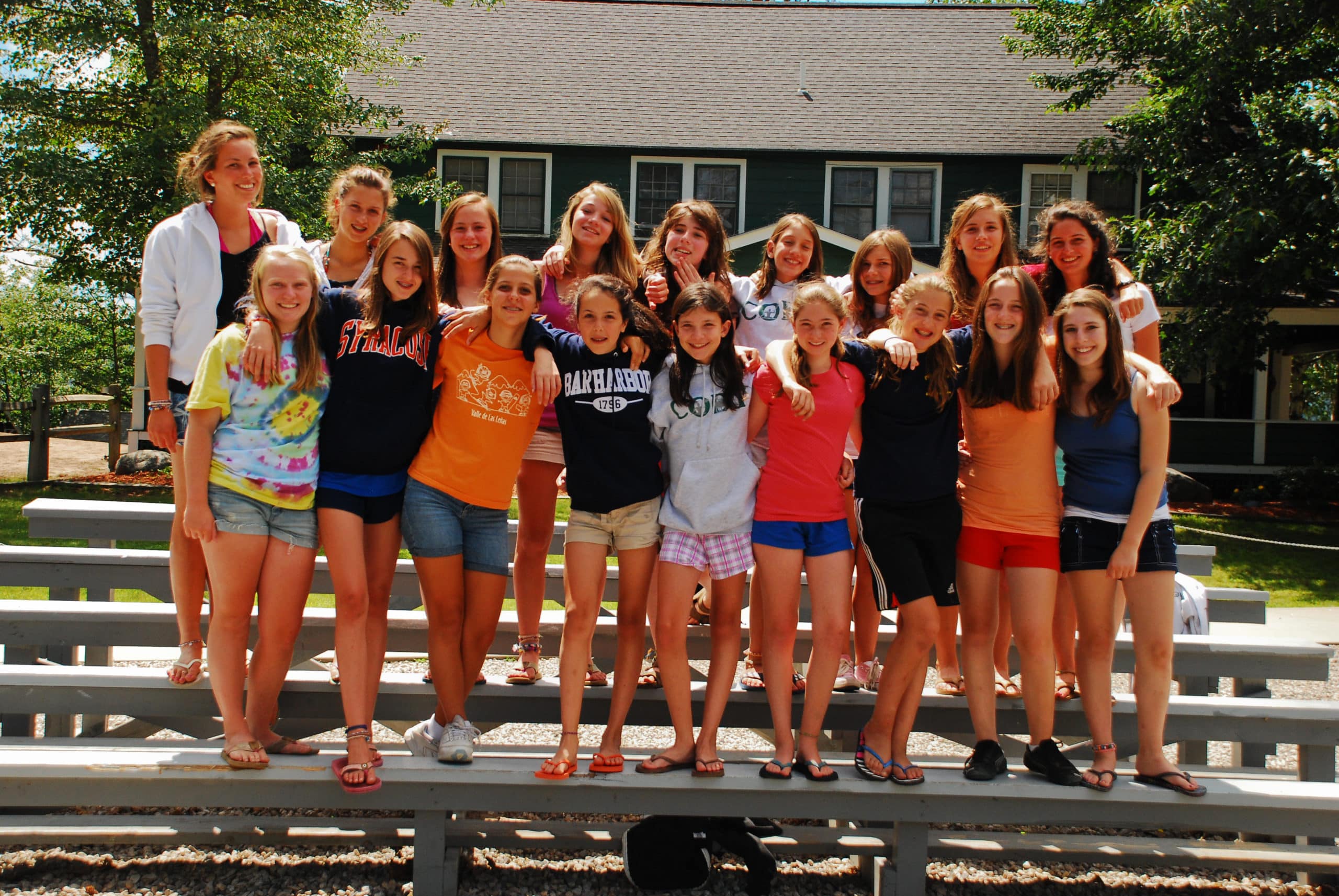 group of girl campers